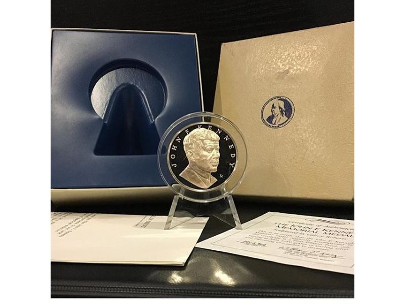 John Kennedy pure silver memorial medal (Vintage) - 1