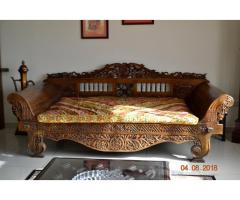 SOLD - 2 Antique day beds of real teak wood for sale - 4