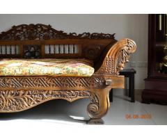 SOLD - 2 Antique day beds of real teak wood for sale - 5