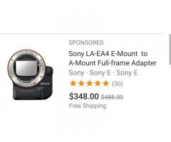 Sigma 35 1.4 art Sony A mount + Sony la lea4 adapter