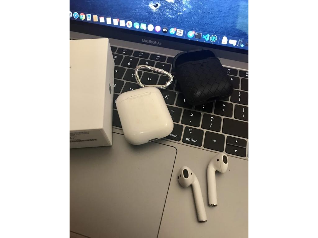 Airpods with Box, Cable and Cover (SOLD) - 1