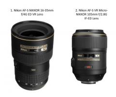NIKON Like New 2 Lens for Sale-AF-S NIKKOR 16-35mm f/4G  & Micro 105 f/2.8G