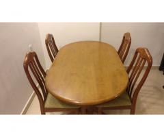Dining table with 4 chairs... Sell urgently contact 99337248