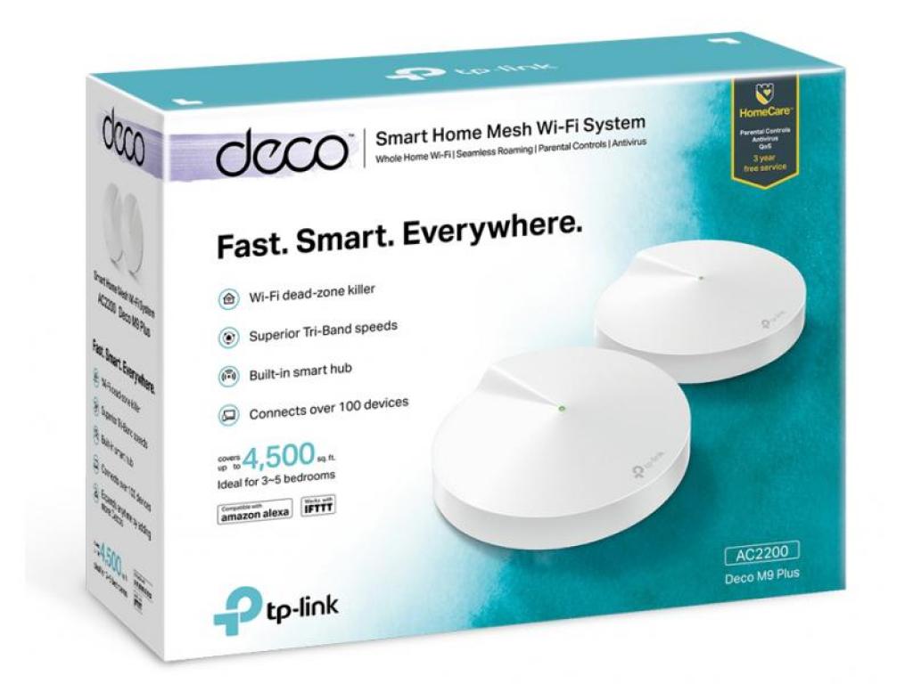 Deco M9 Plus (2-pack) AC2200 Wi-Fi System Support 5G - 1