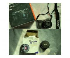 Sony a6300 with kit lens + Meike 35mm lens (SOLD)