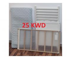ikea baby cot, white, 60x120 cm with Ikea pocket sprung mattress, 25 KWD