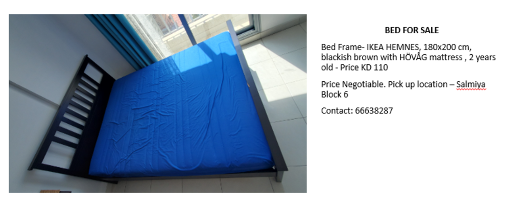 Bed with mattress for sale - 1