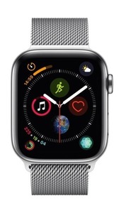Apple Watch Series 4 (GPS + Cellular, 44mm)  Stainless Steel Case with Milanese Loop