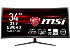 MSI 34" Quad HD Curved Ultrawide Gaming Monitor - 2