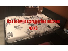Ikea bed+ mattress(with storage) - 1