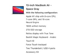 13-inch MacBook Air- Space Grey 2021