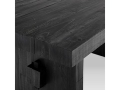 Emmerson Reclaimed Wood Dining Table - Black - 5