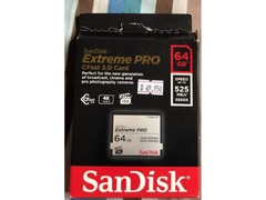 CFast Extreme Pro 64 GB Memory card for DSLRs.