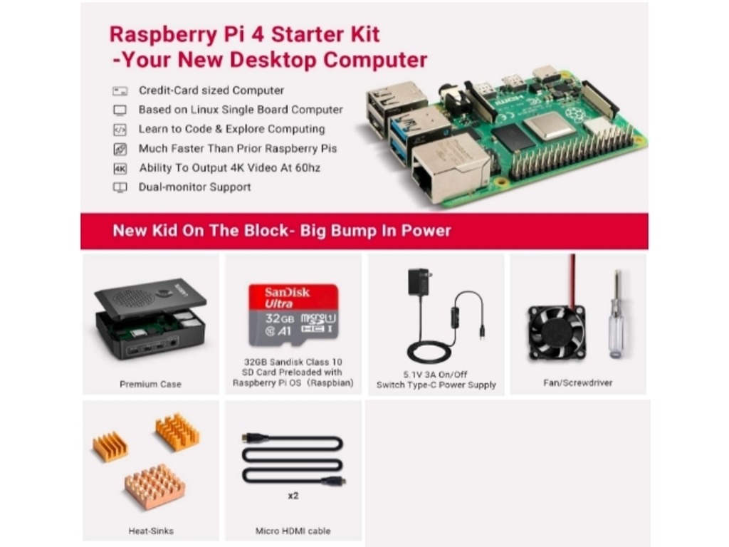 Raspberry Pi 4B Starter Kit Pro