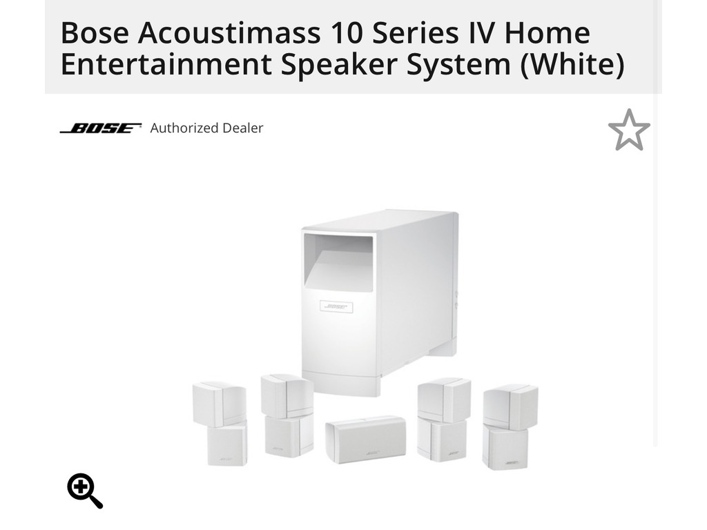 Bose Acoustimas V10 White (Limited Edition) + Yamaha RX-V585 Amplifier (with bluetooth) - 1