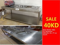 Restaurant stainless table sale Only 40KD - 1