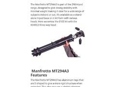 Manfrotto heavy duty tripod  MT294A3/804RC2 - 5