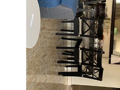 IKEA Dining Table with 4 Chairs and a wall mirror