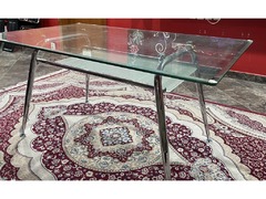 Midas dining glass table with 6 chairs