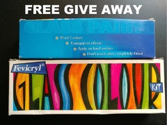 NEW INTACT GLASS PAINTS - FREE GIVE AWAY - 1