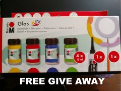 NEW INTACT GLASS PAINTS - FREE GIVE AWAY - 2