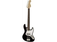 Squier Affinity Jazz Bass V String - Black with Strong staps and cover
