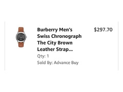 Burberry men’s watch