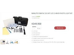 NANLITE Compac 20 3KIT LED 3 Head Photo Light Kit - NEW