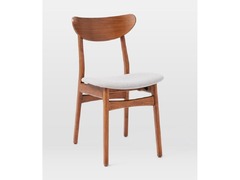 West elm dining chair wood & upholstered - 1