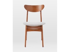 West elm dining chair wood & upholstered - 2