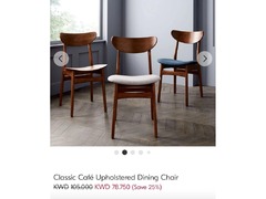 West elm dining chair wood & upholstered