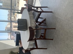 West elm dining chair wood & upholstered