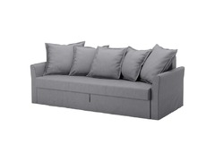 Three-seat sofa-bed, Nordvalla medium grey