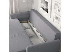Three-seat sofa-bed, Nordvalla medium grey - 3