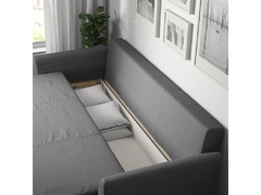 Three-seat sofa-bed, Nordvalla medium grey - 6