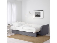 Three-seat sofa-bed, Nordvalla medium grey - 7