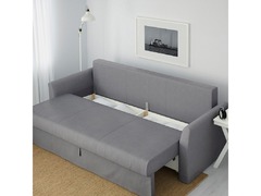 Three-seat sofa-bed, Nordvalla medium grey - 8