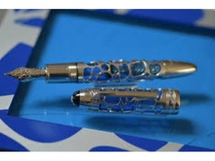 Limited Edition Montblanc Blue Hour Skeleton Fountain Pen - 1