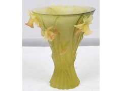 French Daum Vase with Daffodil Detail - 1