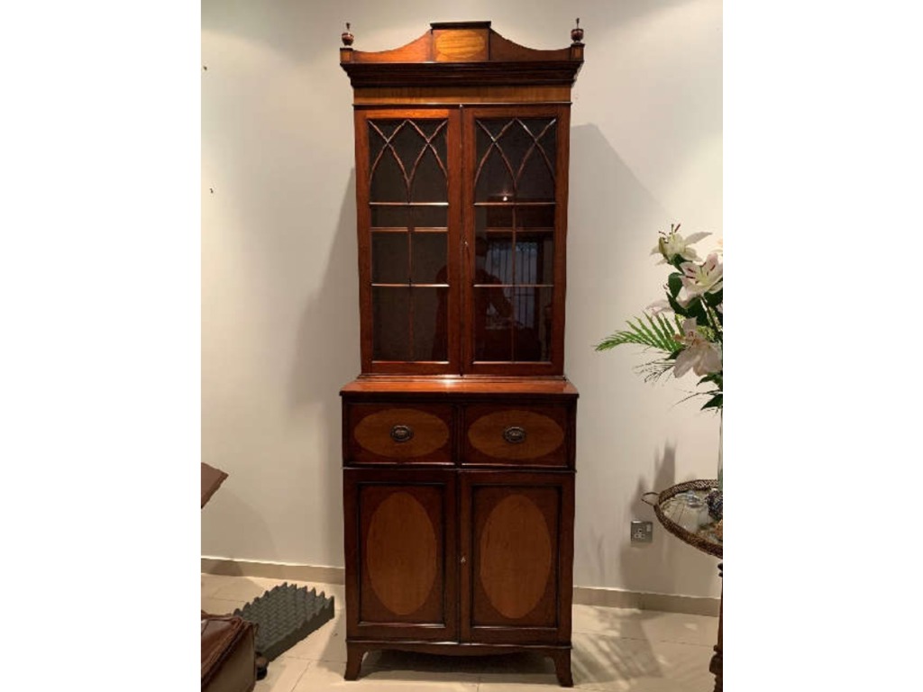 Wooden Display Cabinet with Inlay - 1