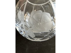 Crystal Bowl with Floral etchings