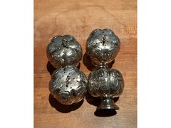 4 Salt and Pepper Shakers, Silver Plated - 1