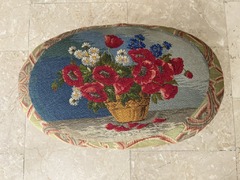 Small Foot rest with Aubusson embroidery