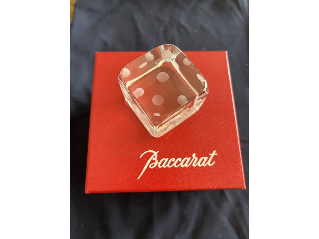 Baccarat Crystal Dice Paperweight - 1