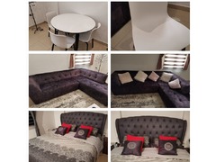 Absolute Bargain! Bed, corner sofa and dining table and 4 chairs!