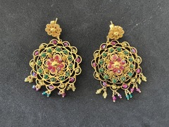 Sonia Heilbron Filigree Earring with crystals