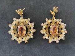 Sonia Heilbron Filigree Earring with crystals
