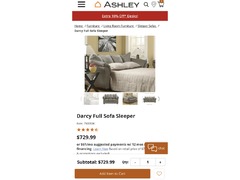 Ashley Furniture’s 3 seater sofa bed (Darcy Full Sofa Sleeper) - 5