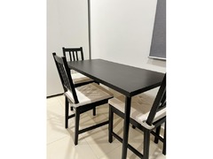 IKEA table 24X48 cm and 3 chairs - 1