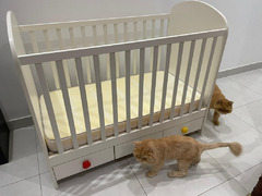 Ikea (Gonatt) Baby Cot, with storage drawers + mattress - 1